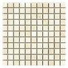 Noble White Cream Square Mosaic Tile 1×1"