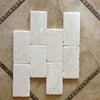 Noble White Cream Tumbled Wall and Floor Tile 3×6"