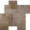 Noce Travertine Tumbled Exterior Pool Paver Versailles 1 1/4"