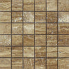 Noce Exotic Travertine Square Mosaic Tile 2x2"