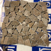 Noce Travertine Tumbled Flat Pebble Mosaic Tile