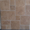 Noce Travertine Brushed & Chiseled Versailles Floor Tile