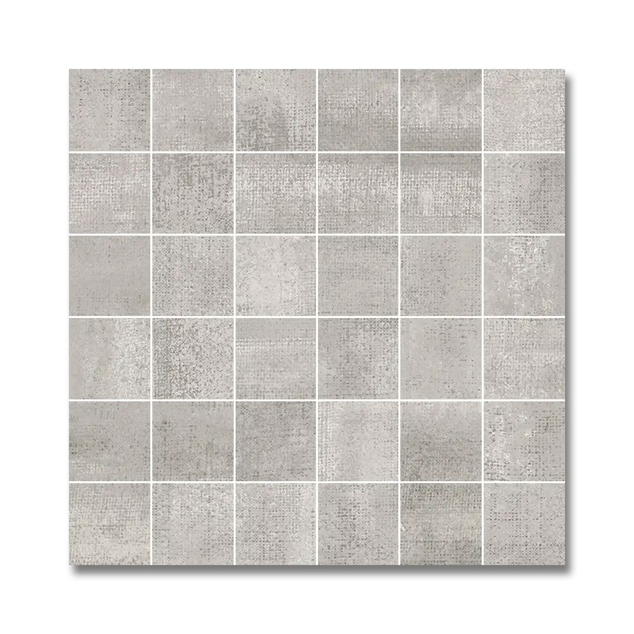 Nolita 12”x12” Square Glazed Porcelain Mosaic Tile Gris