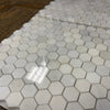 Oriental White Hexagon Mosaic Tile 1x1"