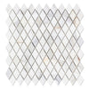 Oriental White Diamond Mosaic Tile 1x2"