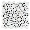 Oriental White Bubbles Mosaic Tile