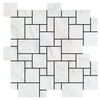 Oriental White Mini Versailles Pattern Mosaic Tile