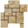 Philadelphia Travertine Brushed & Chiseled Versailles Floor Tile