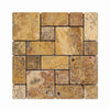 Scabos Travertine Tumbled Mini Pattern Mosaic Tile