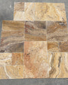 Scabos Travertine Brushed & Chiseled Versailles Floor Tile