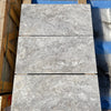 Silver Travertine Filled & Honed Wall and Floor Tile 12x24"