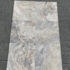 Silver Travertine Filled & Honed Wall and Floor Tile 18x18"