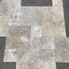 Silver Travertine Tumbled Versailles Floor Tile