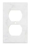 Carrara White Marble 2 3/4 x 4 1/2 Switch Plate 1-DUPLEX Wall Cover