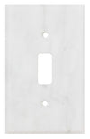 Carrara White Marble  2 3/4 x 4 1/2 Switch Plate 1-TOGGLE Wall Cover