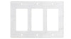 Carrara White Marble 4 1/2 x 6 1/3 Switch Plate 3-ROCKER Wall Cover