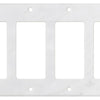 Carrara White Marble 4 1/2 x 8 1/4 Switch Plate 4-ROCKER Wall Cover