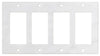 Carrara White Marble 4 1/2 x 8 1/4 Switch Plate 4-ROCKER Wall Cover