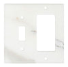 Calacatta Gold Marble 4 1/2 x 4 1/2 Switch Plate TOGGLE - DUPLEX Wall Cover