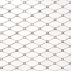 Bianco Dolomite Octave Polished w/Blue - Gray Dots Mosaic Tile