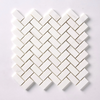 Bianco Dolomite Polished Herringbone Mosaic Tile 1"x2"