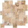 Antico Onyx Travertine Tumbled Mini Versailles Mosaic