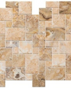 Antico Onyx Travertine Tumbled Mini Versailles Mosaic