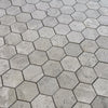 Tundra Gray Marble Hexagon Mosaic Tile 2x2"