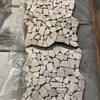 Walnut Travertine Tumbled Flat Pebble Mosaic Tile