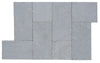 Wavy Gray Tumbled Exterior Pool Paver Linear Pattern 1.25"