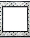 Carrara White 4 3/4" X 12" Basketweave Border Black Dots Polished