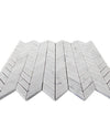 Carrara Italian Mini Chevron Mosaic Backsplash and Wall Tile