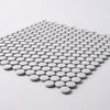 Italian White Matte Penny Round Porcelain Mosaic