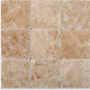 Walnut Travertine Tumbled Wall and Floor Tile 4x4"