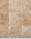 Walnut Travertine Tumbled Wall and Floor Tile 4x4"