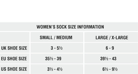 Women's Sock Size Chart | Corgi Socks