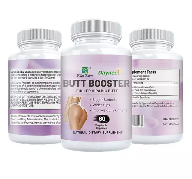 BUTTHANCER Natural Butt Enlargement & Butt Enhancement Pills. Glutes Growth  and Bigger Booty Enhancer Pills. 60 Tablets
