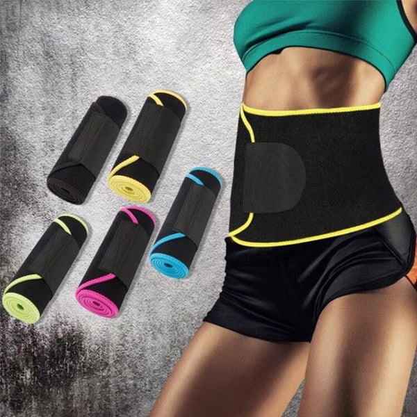 Thigh Trimmer Neoprene Sweat Shapewear Slimming Leg Body Shapers Adjustable Waist  Trainer Belt Buttock Trainer - Black With Yellow Lining - ASNL Magasin