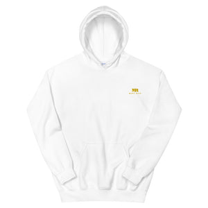 white and gold supreme hoodie