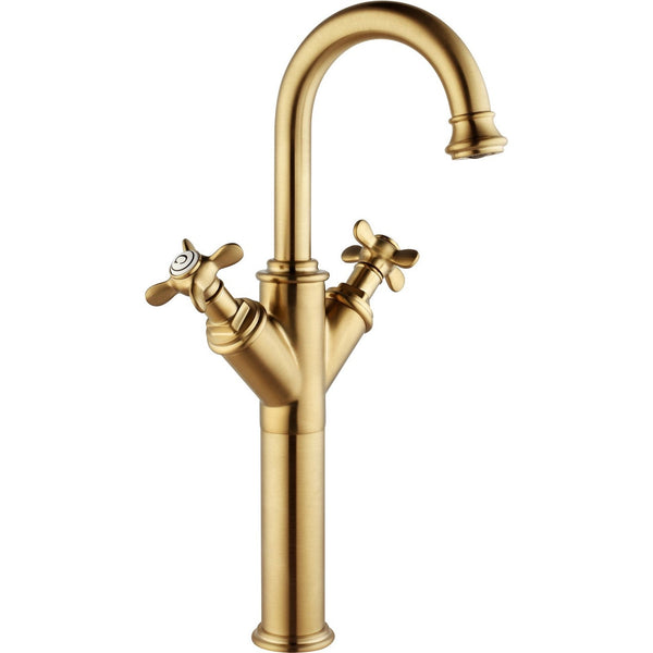 Tall Knurled Basin Tap - Gold Brass – The Way We Live London Ltd.