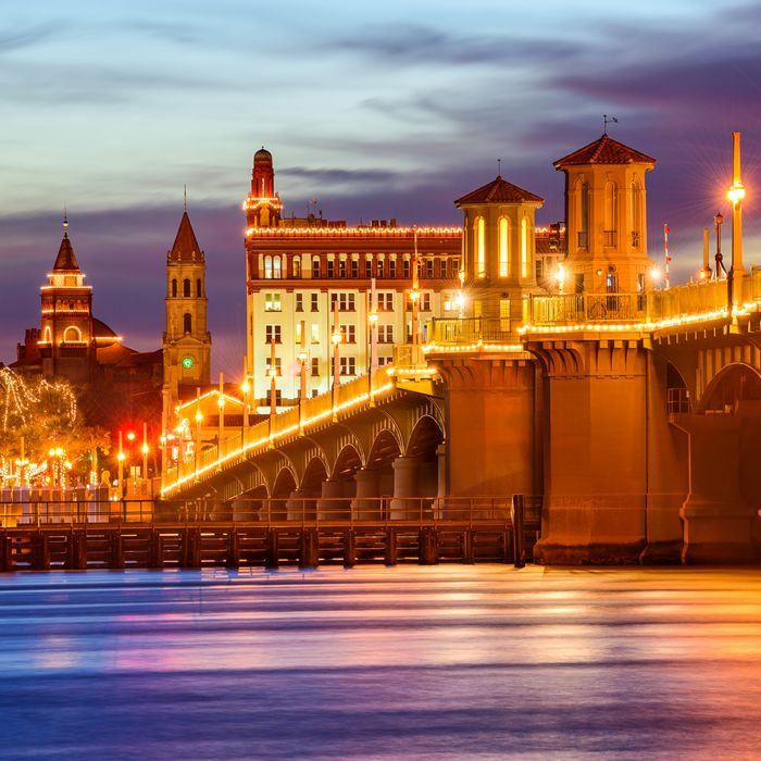 St. Augustine in Florida lit up for the holidays