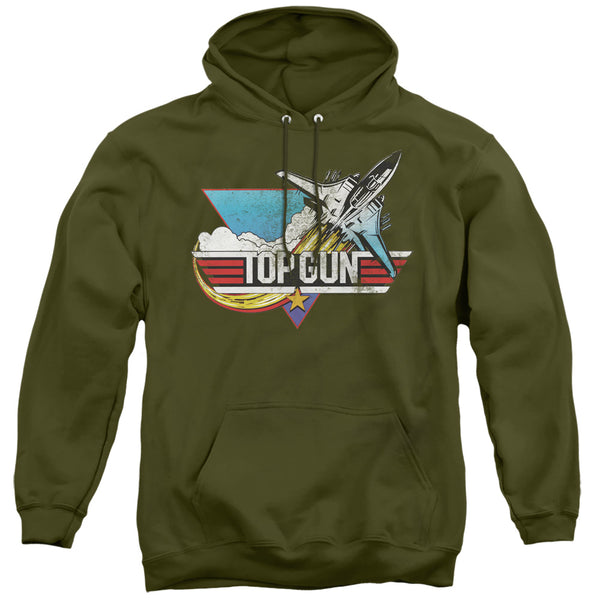 Top Gun Vintage Distressed Logo with Jet T-Shirt