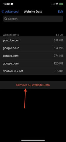 Remove All Website Data