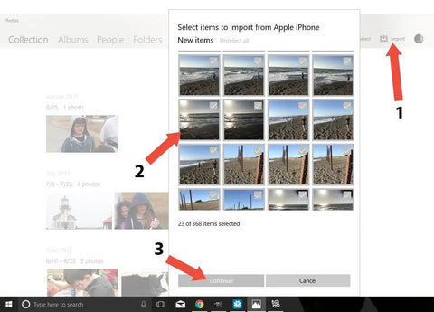 Import Photos from iPhone to PC Using Windows Photos App
