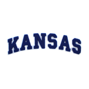 Varsity State Name 'Kansas' in Multicolor Chenille Patch