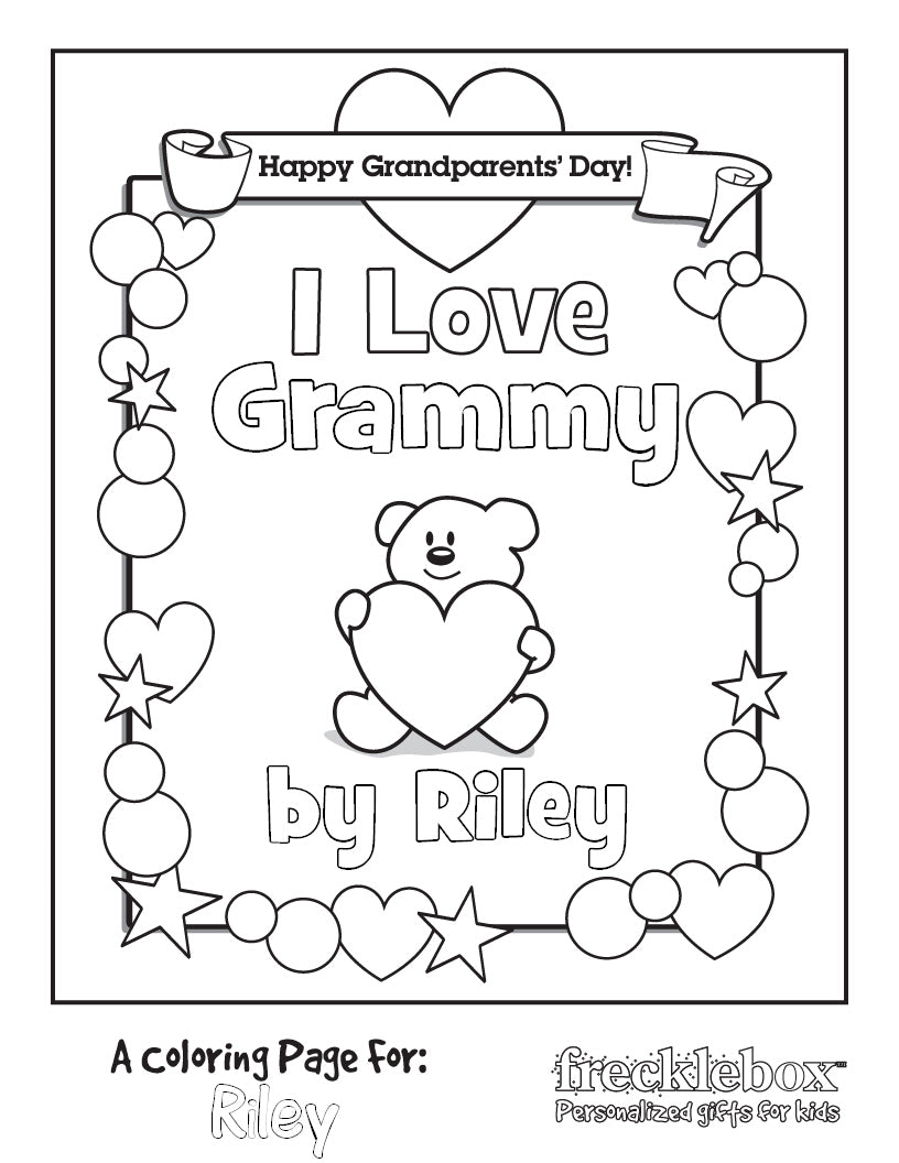 Download I Love Grammy Coloring Page - frecklebox