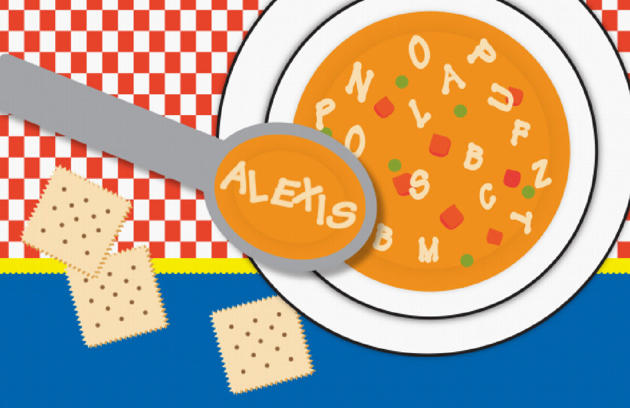 Download Personalized Alphabet Soup Placemat | Frecklebox- frecklebox