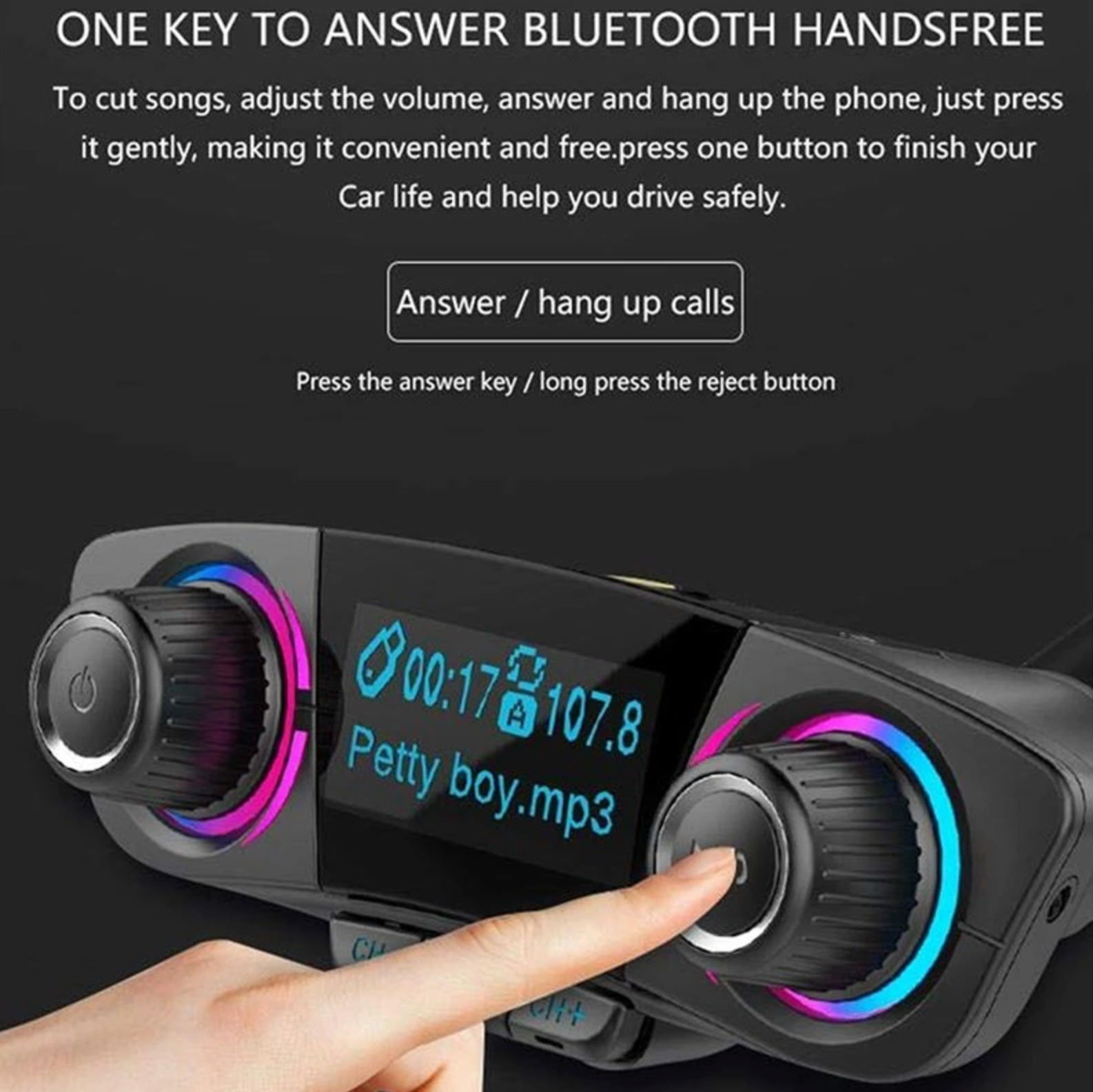 amazon btfreq handsfree car kit with fm transmitter