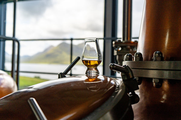 Raasay Distillery Looking towards the Isle of Skye | Abbey Whisky Online