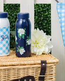 Floral-Print Stainless Steel Water Bottle